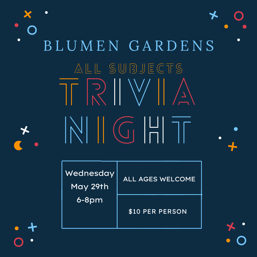 All Subjects Trivia Night- Wednesday, May 29th 6-8PM